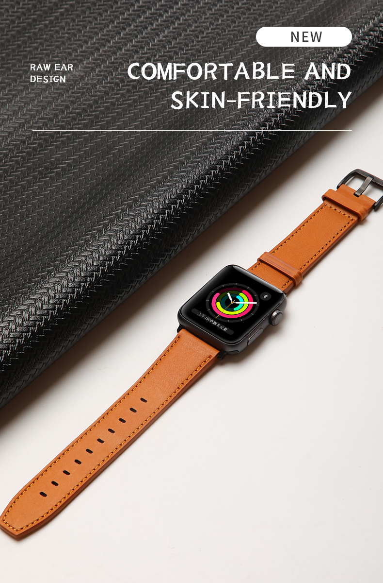Genuine Leather Smart Watch Straps For iWatch 38mm 40mm 42mm 44mm 45mm 100%