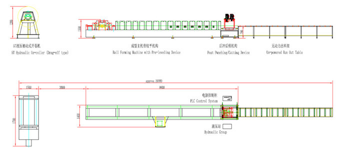Galvanized Sheets Purlin Roll Forming Machine With Post Punching / Cutting