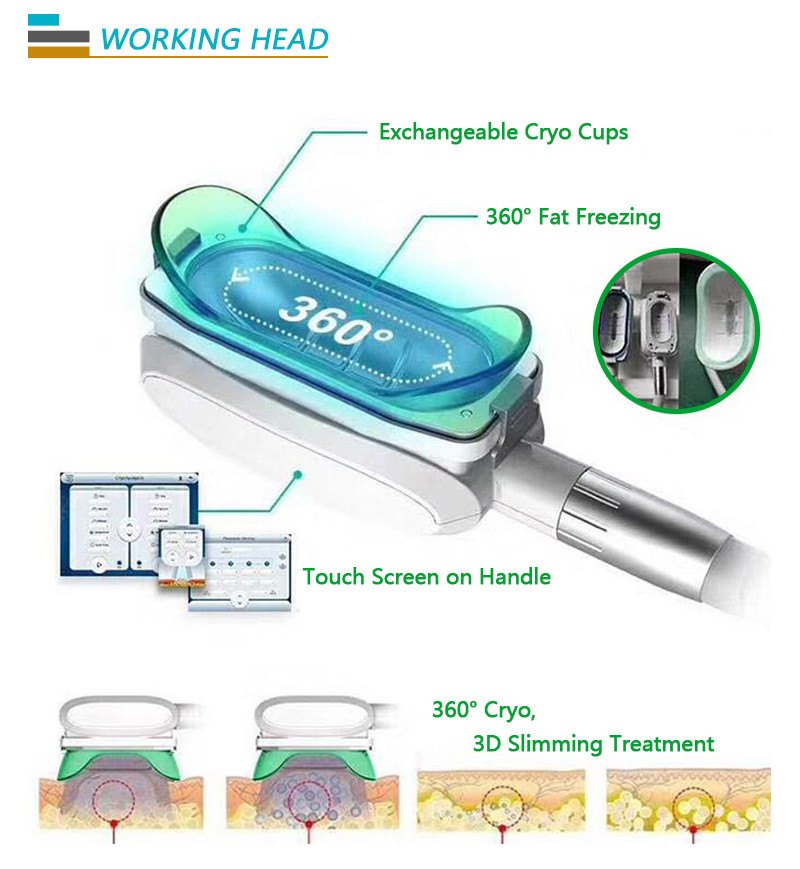 650nm 5 In 1 Vacuum Ultrasonic Cavitation 40K Cryolipolysis Slimming Machine