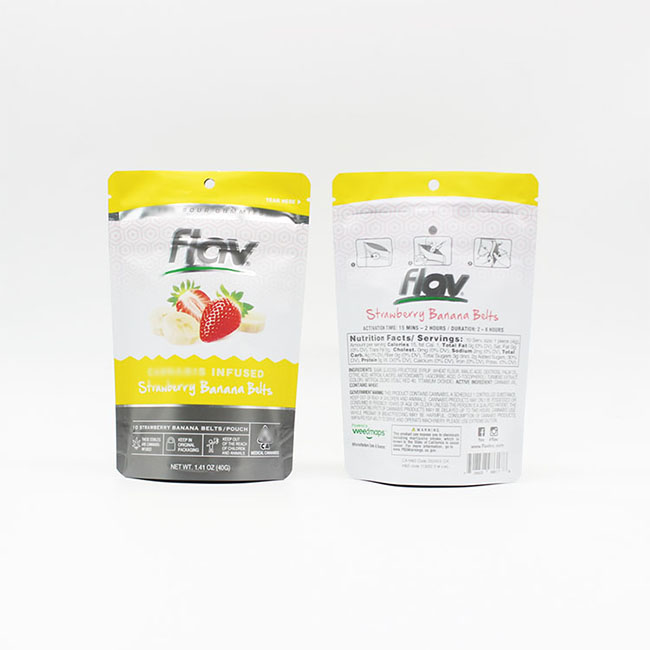 MOPP Mylar Aluminum Foil Bags 0.5oz ziplockk Pouches With Tear Notch