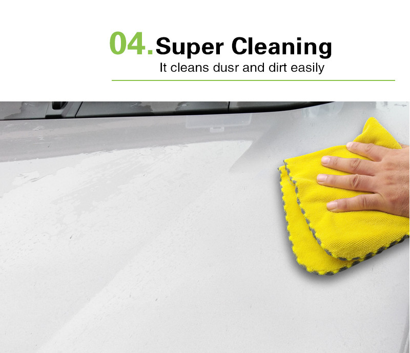 30*30cm Yellow Microfiber Towels For Car Detailing S M L Size