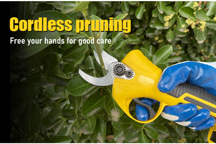Portable Cordless Electric Scissors Pruning Shears Brushless Garden Pruner Battery