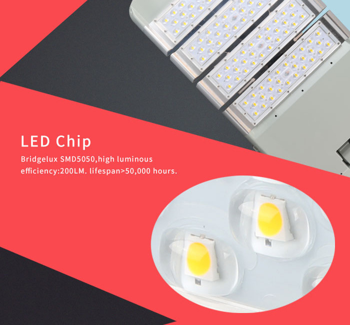 LEPOWER 160lm/w 150w High Lumen Smart LED Street Lights 3000K DALI Dimming Control System