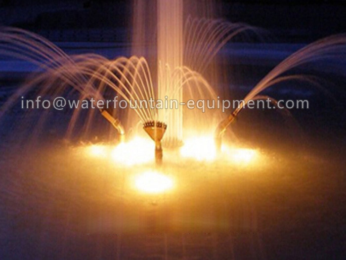 DN25 Fan Shape Garden Fountain Nozzle Adjustable 5m With Single Jet Line