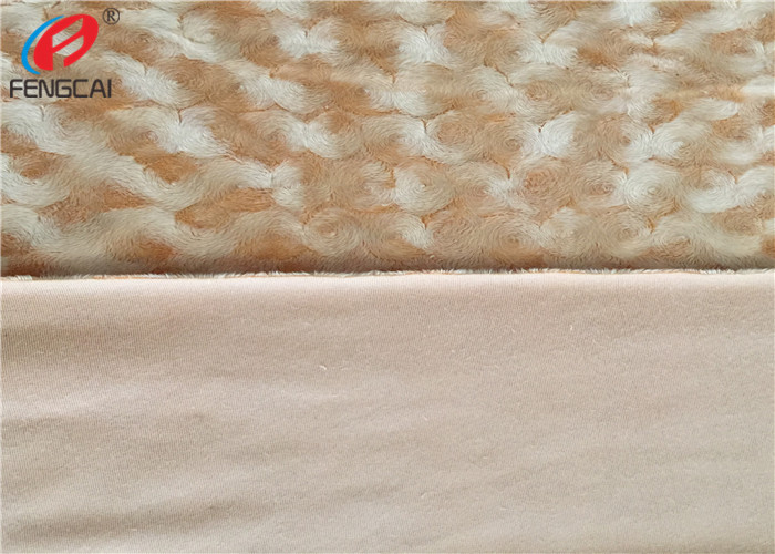 Warp Knitting Polyester Velvet Fabric Brushed Velboa Fabric For Sofa / Mattress