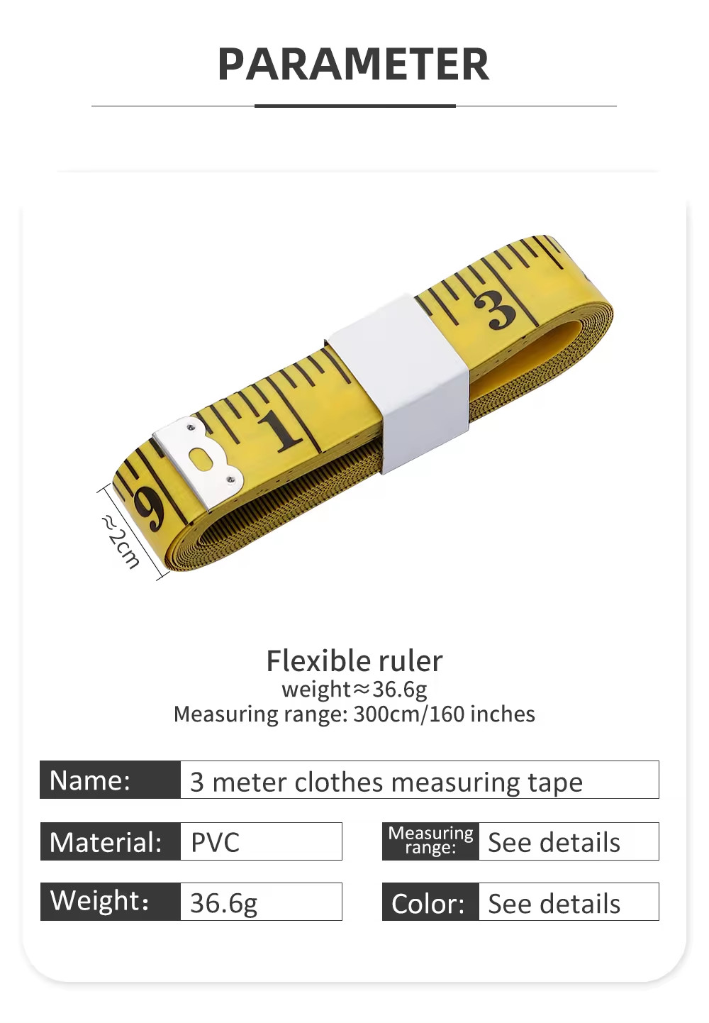 300cm 120inch Body Measuring Tape Craft Sewing Tailor Ruler Handwork Tape Measure For Sewing making curtains