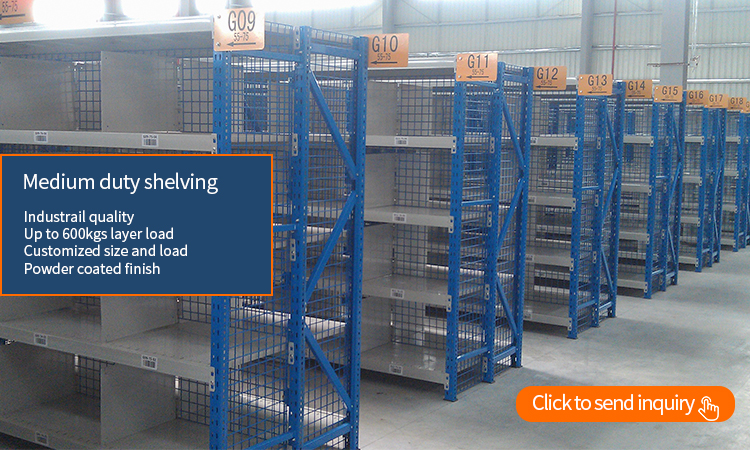 Industrial Warehouse Storage Long Span Metal Shelf with 500kg Load Capacity per Layer