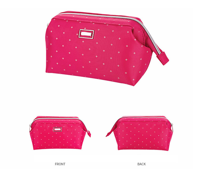 Waterproof Fashion Black Polyester Cosmetic Bag