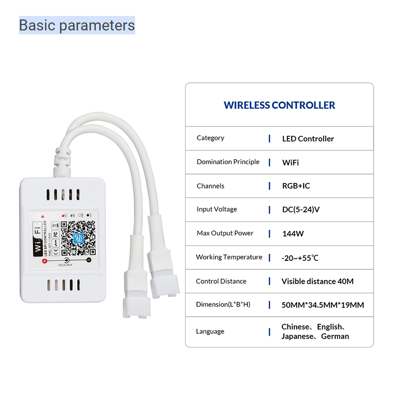 RF Wireless Pixel LED Strip Smart Controller With Wifi APP Control