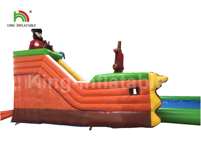 0.9mm PVC Inflatable Water Parks Pirate Ship Type / Inflatable Water Activities