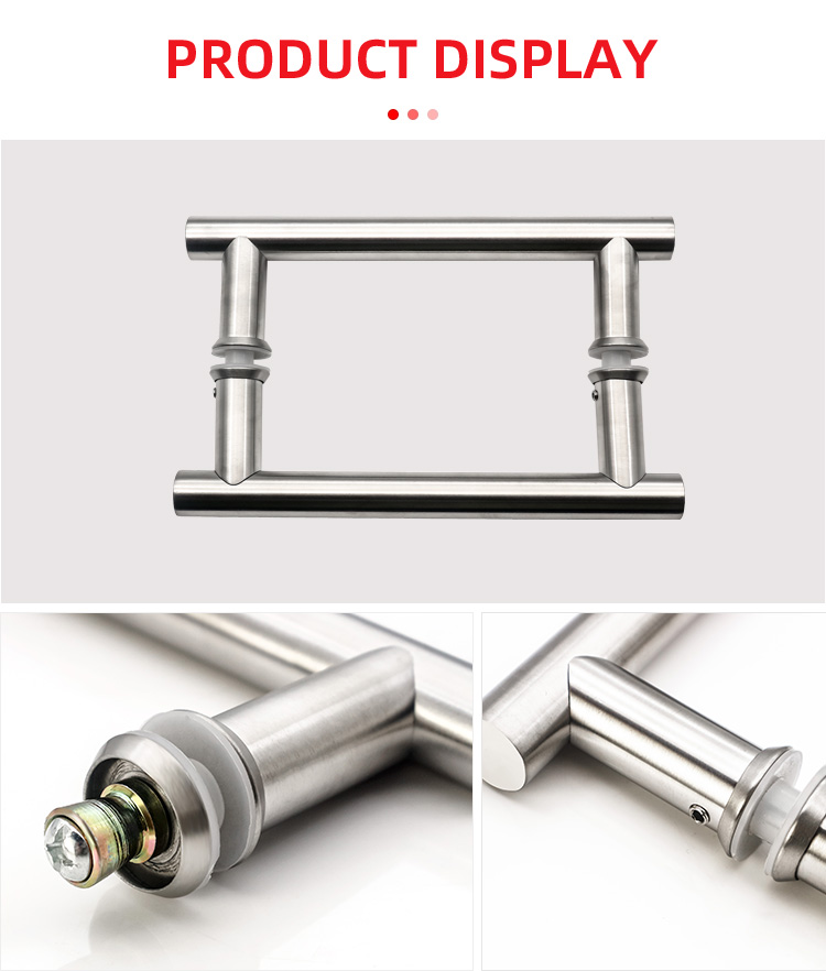 24 inch Double Side H Shape Glass Door Round Ladder Pull Door Handle Door Window Handles