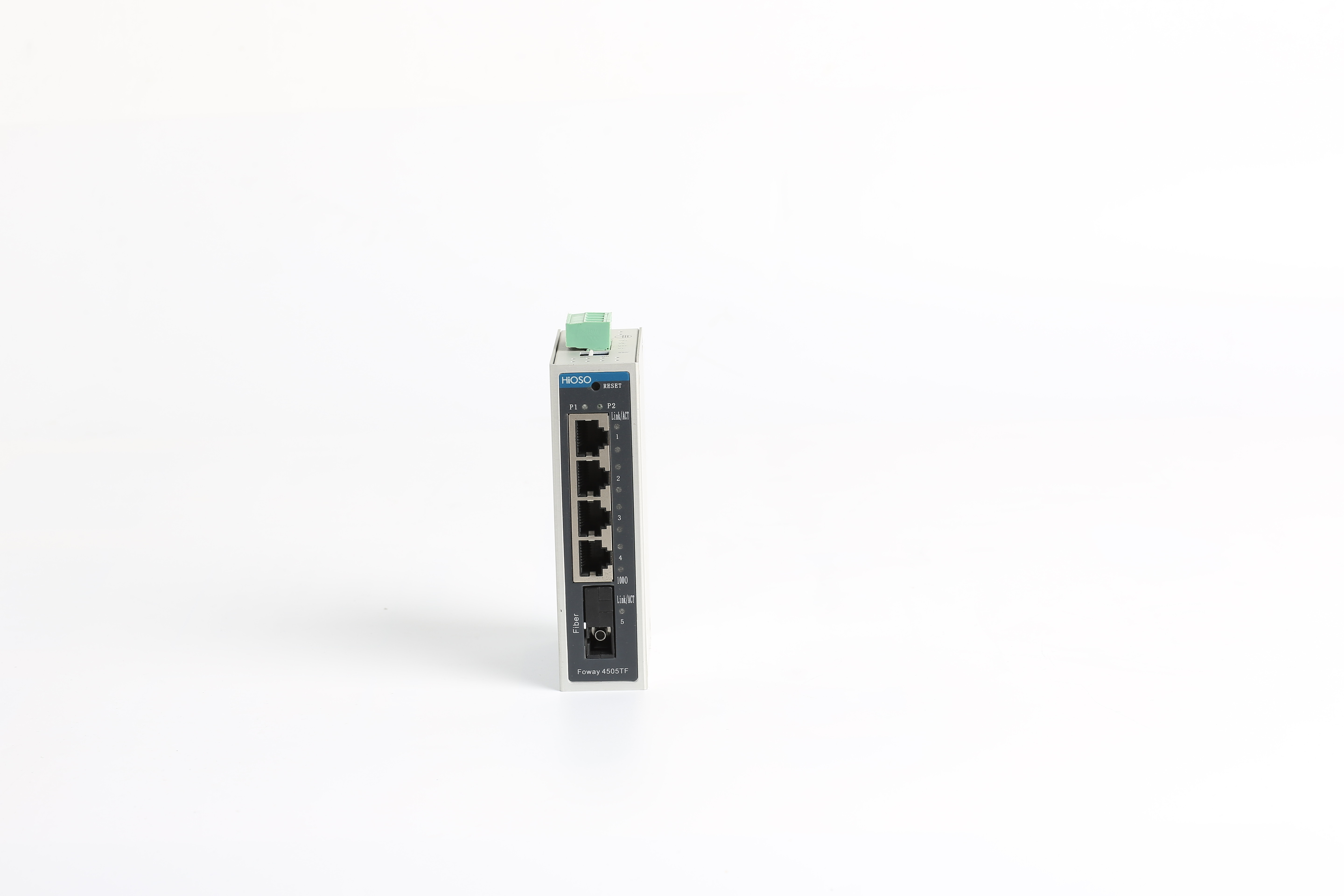 DC And AC Power 1 100M FX 4 10/100M RJ45 Din Rail Ethernet Switch 5 Ports