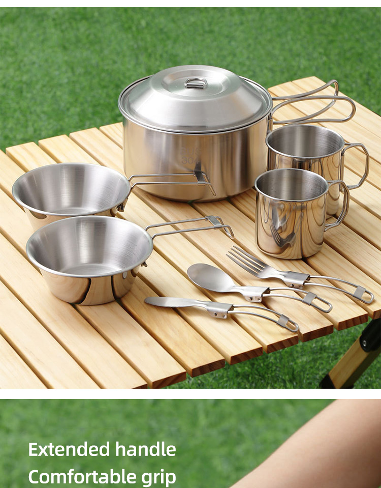 304 Stainless Steel Outdoor Multifunctional Multi Person Camping Picnic Set