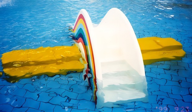 Fiberglass Water Pool Slides in Medium Water Playground 3200*2700*1300
