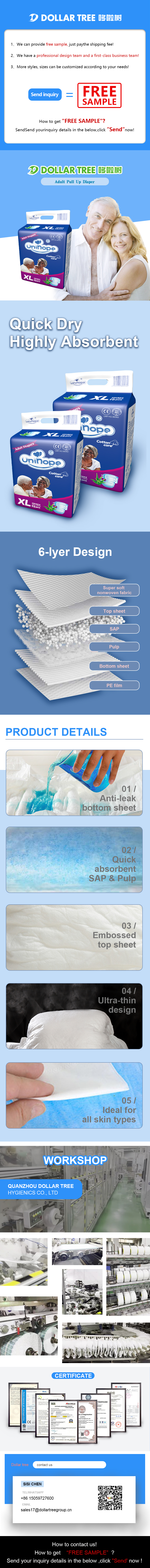 Direct Dryperss Absorbent Medical Incontinence Pad for Baby and Adult Acceptable OEM ODM