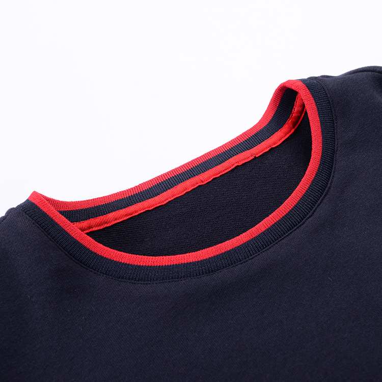 Multi Color Men'S Roundneck Sweatshirts , Navy Blue Pullover Sweatshirt Windproof