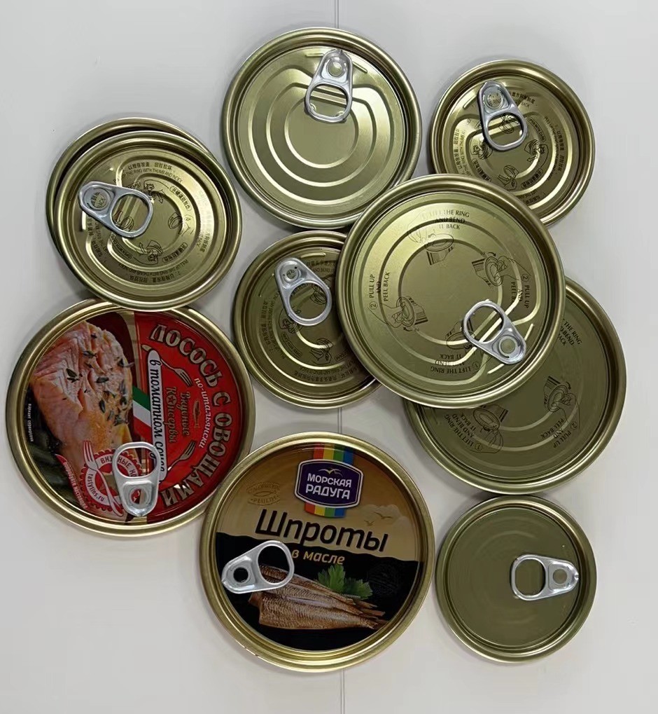 Dia 99mm Food Packaging Tinplate Bottom Lid Normal Tinned Round Bottle End
