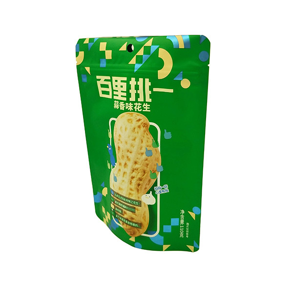 100-160 Microns Reclosable Stand Up Zipper Pouch Tear Notch Airtight Plastic Bag
