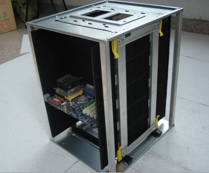 High Precision PCB Magazine Rack , ESD Storage Racks Zinc Coating Steel Material