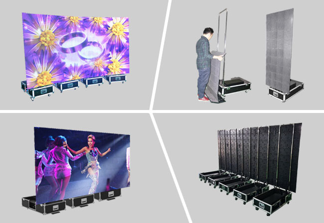 Lightweight Roll Up Foldable LED Screen 6mm Video Wall Displays 11Kgs / Sqm
