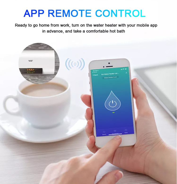 Glomarket Smart Wifi Water Heater Switch EU Standard Tuya Smart Boiler Switch