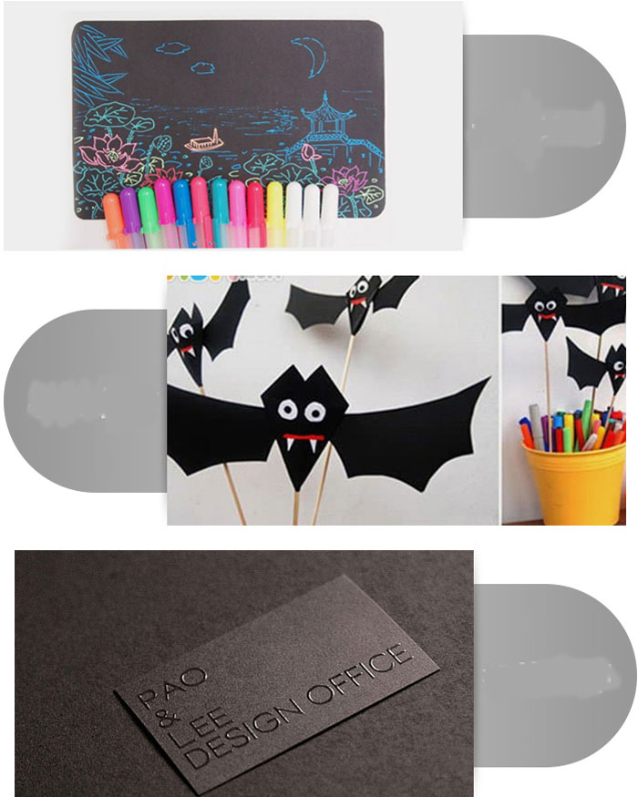 B1 size Recycled Pulp 150G 200G Black Kraft Cardstock Paper Sheets for Hangtags
