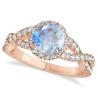 Buy cheap Art Unique 925 Sterling Silver Natural Blue Raw Moonstone Ring Moonstone Jewelry from wholesalers
