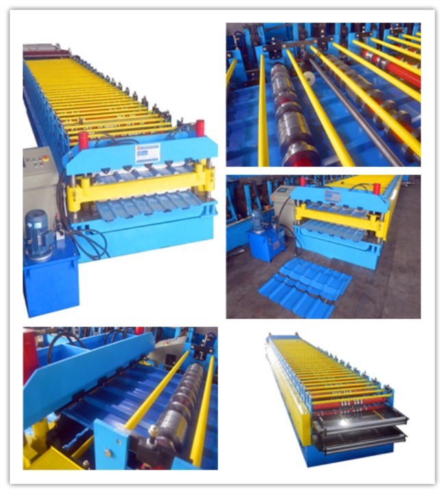 Automatic PLC Control Customized/Trapezoidal Roof Panel roll forming Machine With 5 Ton Decoiler