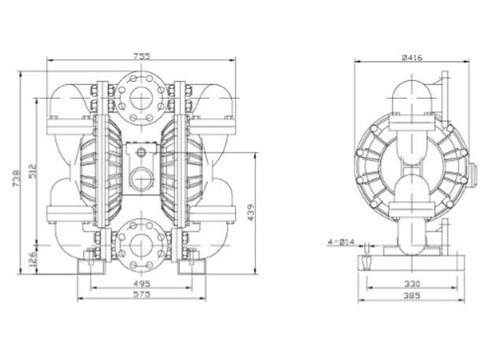 Aluminum Pneumatic Diaphragm Pumps for construction coating , dewatering