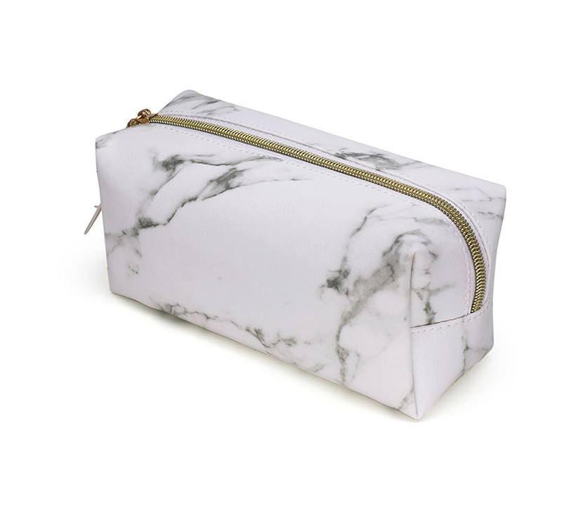 Wholesale Fashion Travel Portable Marble Cosmetic Makeup Bag With Tassel