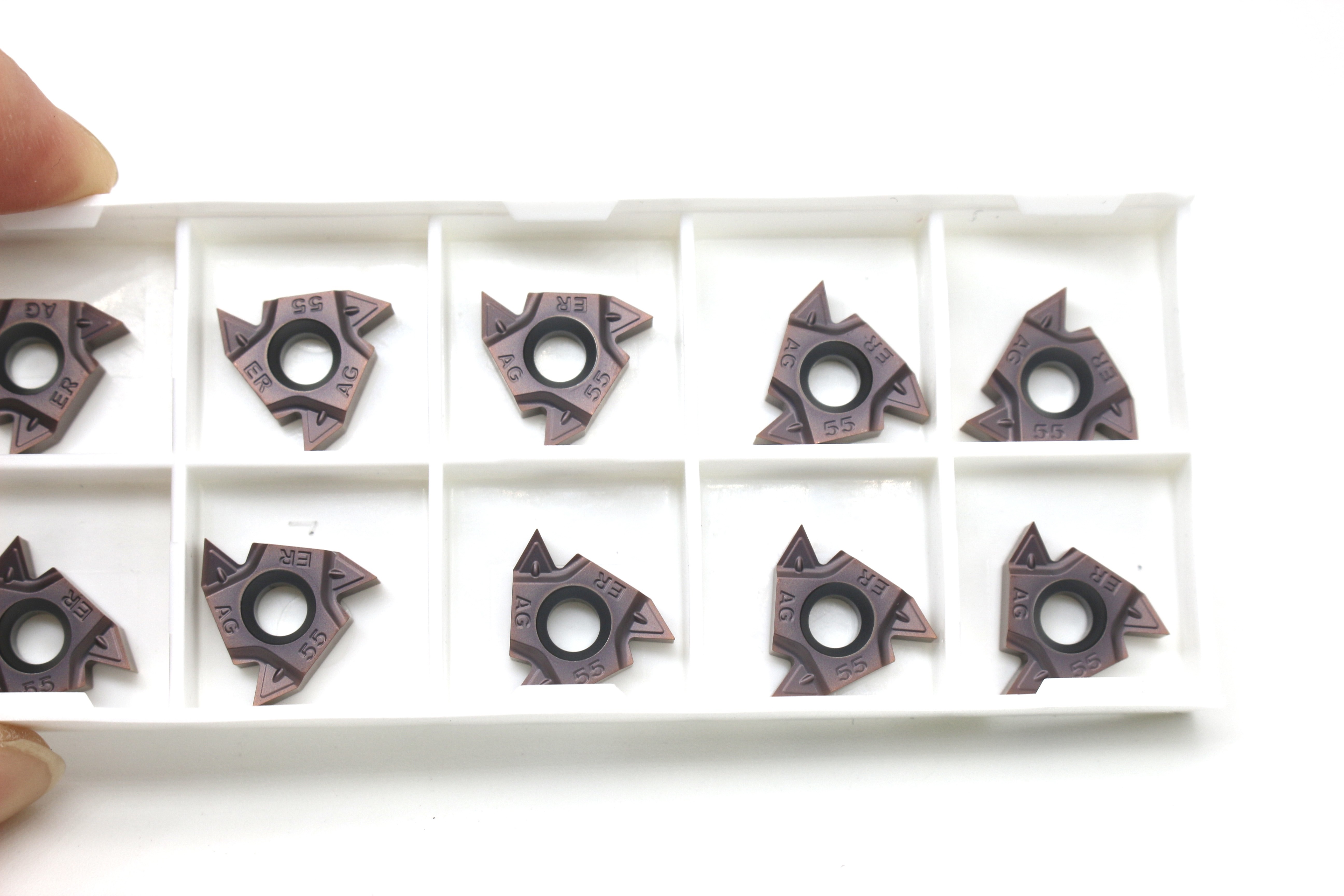 External Thread Cutting Inserts 16ERAG55 Cnc Lathe Tools Use