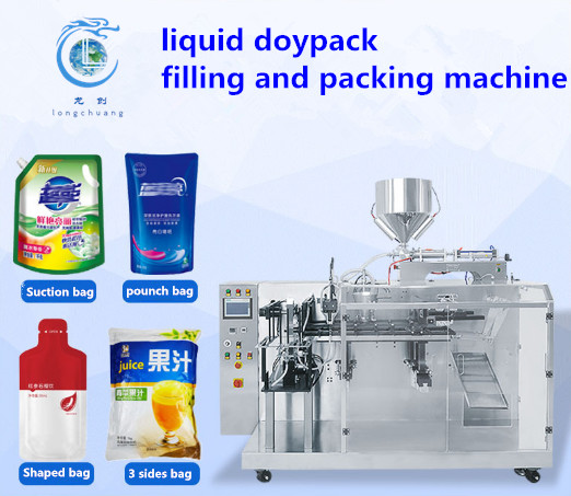 Yogurt Stand-Up Pouch Packing Machine Soybean Milk Packing Machine Fruit Juice Zipper Bag Automatic Packaging Machine
