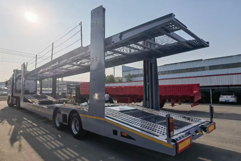 2/3 Axle Stainless Steel 6-10 Land Road Car Trailer Semi Utility Flatbed Carrier Trailer