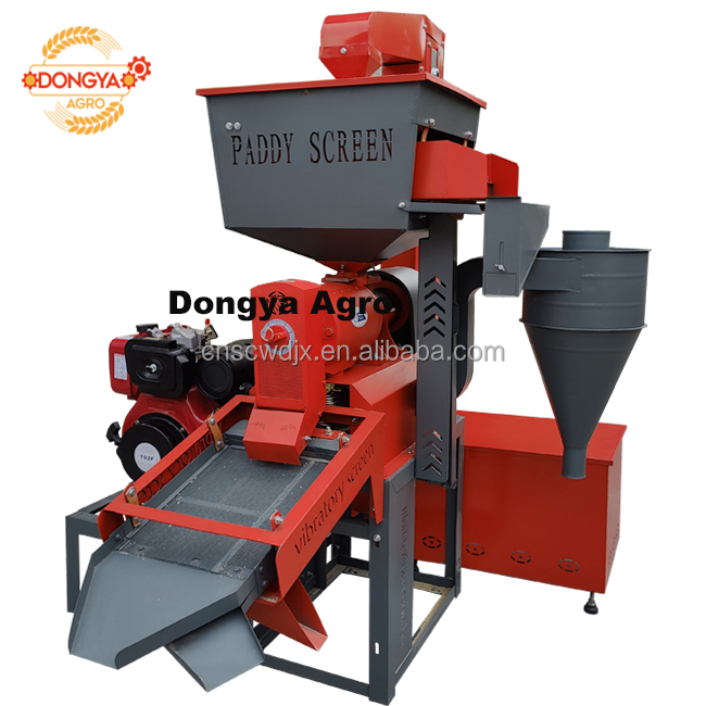 DONGYA AGRO Commercial diesel Engine Rice Mill Machine with Lifter