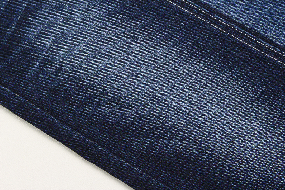 11 Oz AB Yarn Fake Knitting Blue Denim Fabric For Man Jeans Stretch India Market Style China Factory
