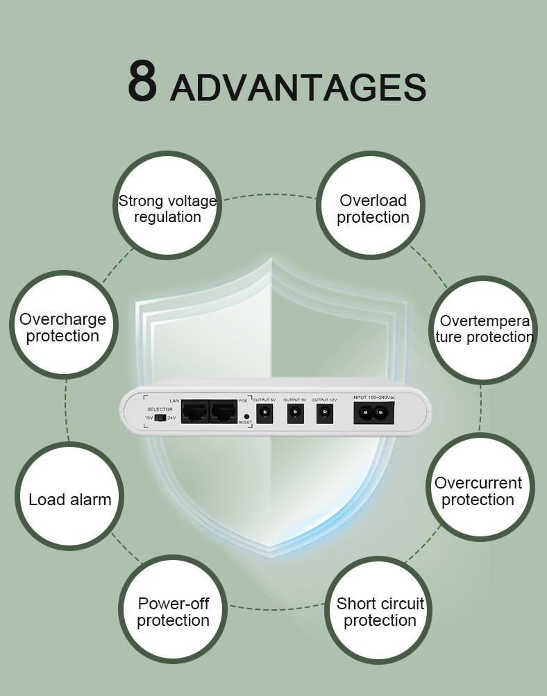 OLAX POE D3 Mini UPS Uninterruptible Power Supply AC 5V/9V/12V UPS Power Bank For Wifi Router