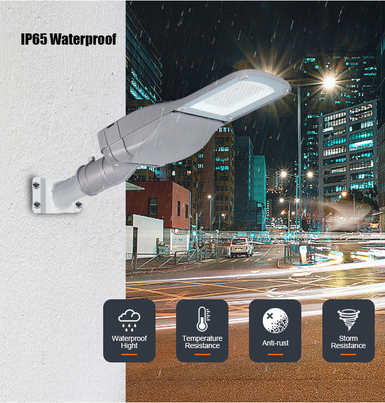 KCD 30w 50w 100w 150w Die Cast Aluminum Housing Outdoor Lighting AC Smart Waterproof LED Street Light Price 50w