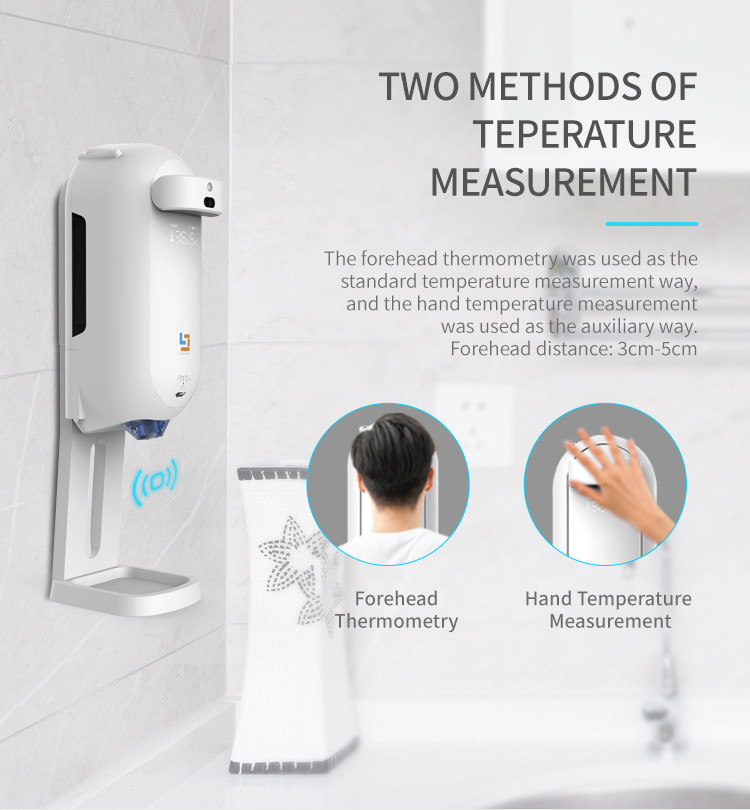 ABS 1100ml Touchless Soap Dispenser with thermometer LIEN L5 Plus
