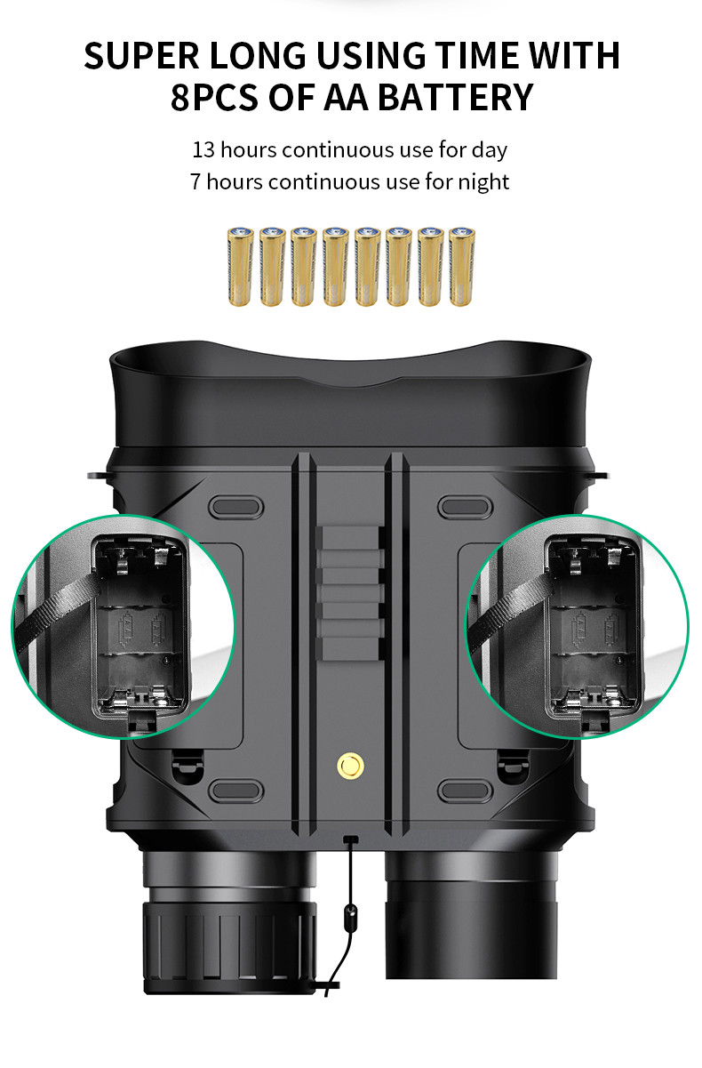 2.31 Inch 2mp Infrared Night Vision Binocular 1080p Telescope For Hunting CMOS Sensor