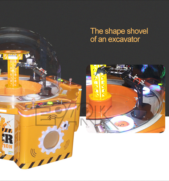 Amusement candy grabber Project Catching Toy Prize excavator bucket Gift Game Machine