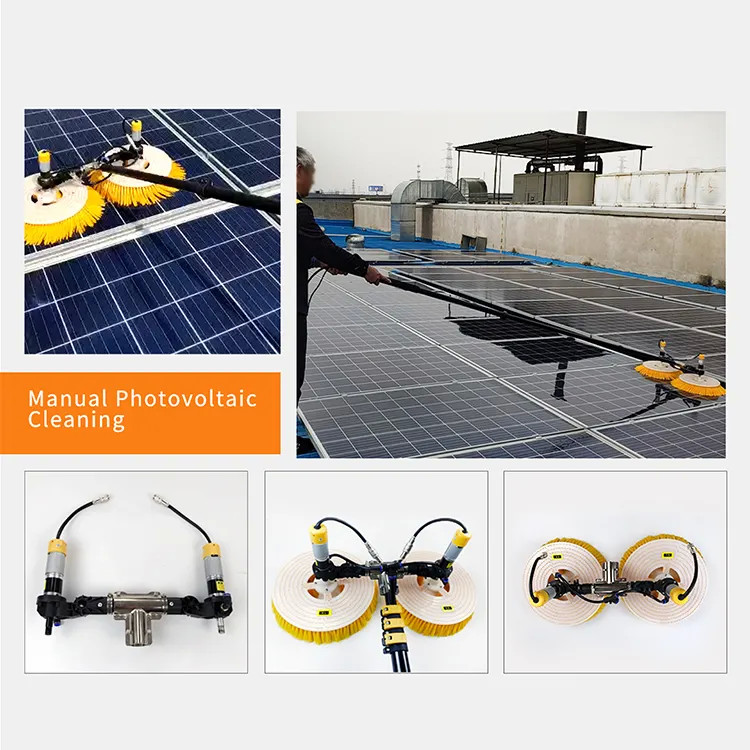 Single Head Solar Panel Brush Photovoltaic Effort Free Cleaning Dust Industrial Rotary Brush
