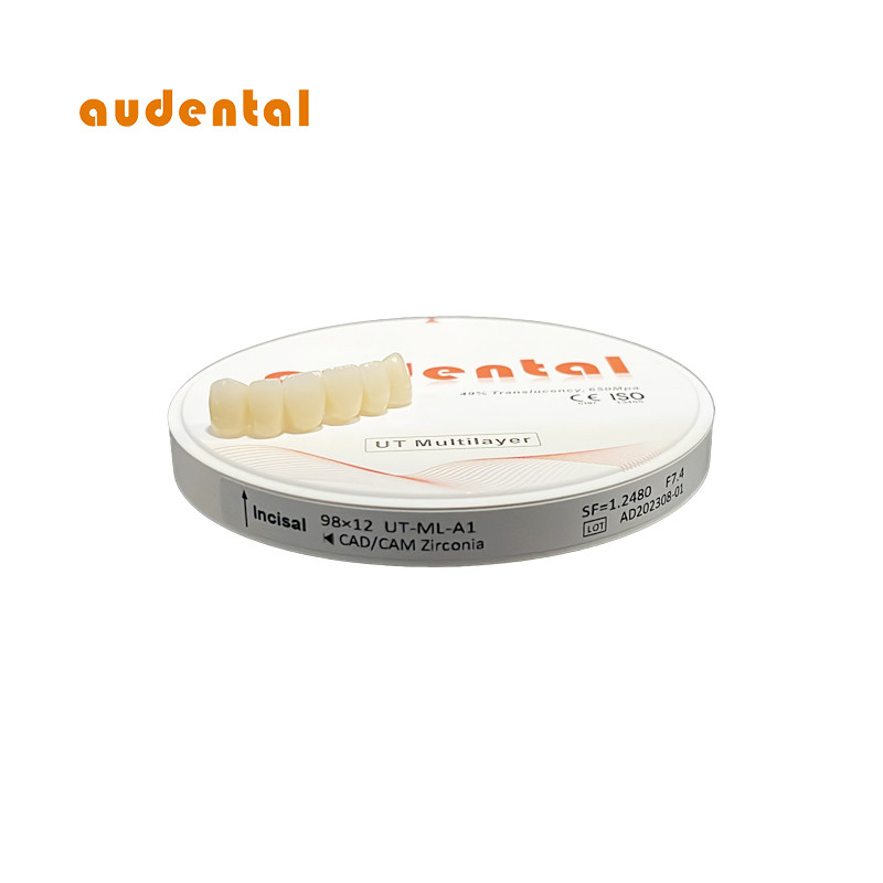 Translucency Zirconia Round Disc with 680Mpa Strength Multilayer Dental Restoration Block