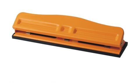 Office Equipment Yellow Color 12 sheets capacity 3 holes adjustable office paper punch
