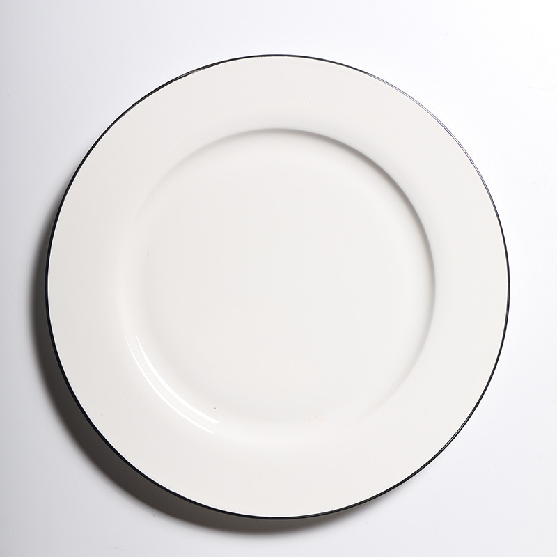 Color Printed Porcelain Dinner Plate Set For Restaurant Wedding
