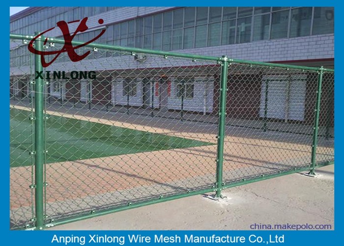 Powder Coated Playground Diamond Wire Mesh Fence For Park / Zoo