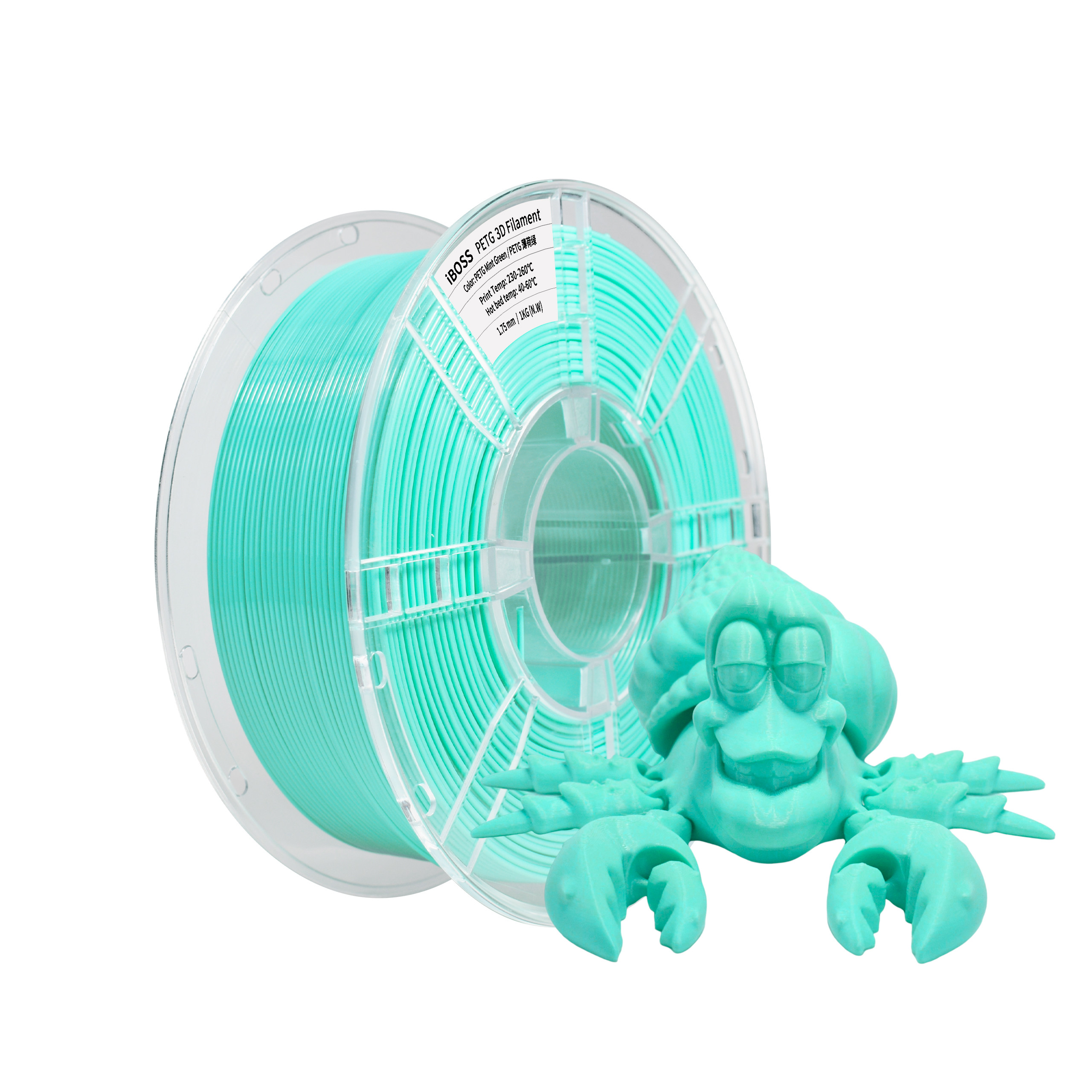 iBOSS High Strength PETG Filament Mint Green ±0.02mm 3d Printing Filament 1000g