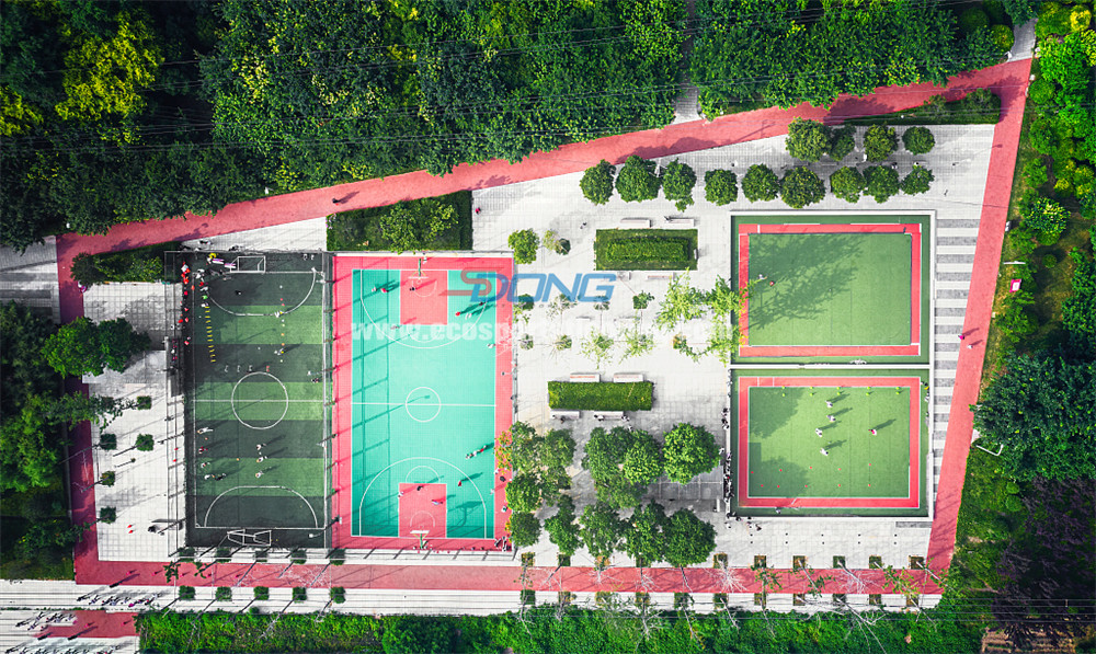 Synthetic Silicon Pu Sports Flooring 4mm Badminton Surfaces