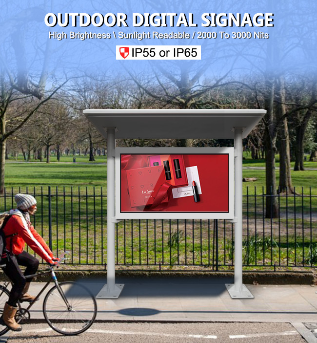 100 Inch Weatherproof Outdoor LCD Digital Signage For Media Player Use