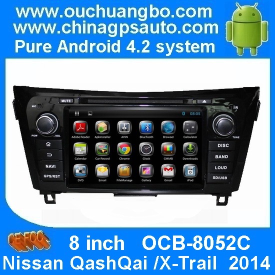 Ouchuangbo Android 4.2 DVD Navi multimedia for Nissan QashQai /X-Trail 2014 with GPS Radio BT USB DVR OCB-8052C
