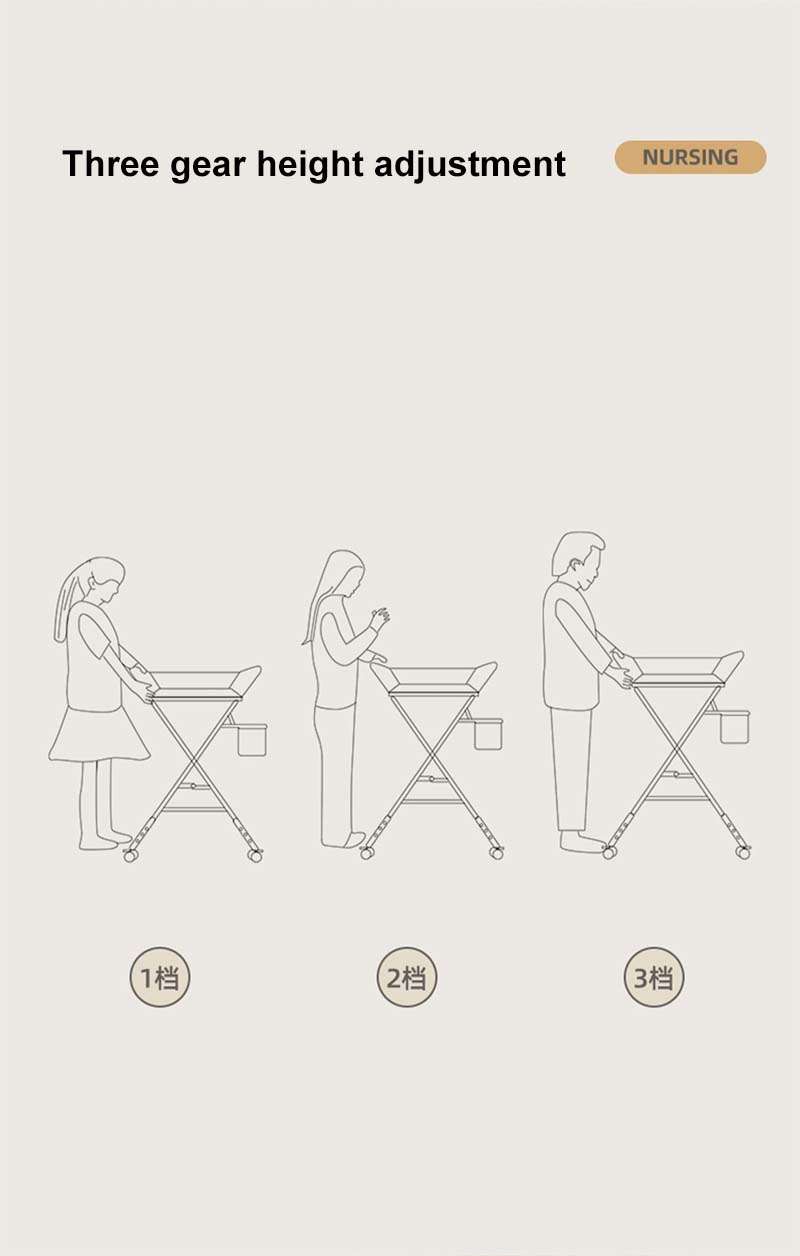 Multipurpose Portable Diaper Changing Station Baby Care Desk 75*65*95cm